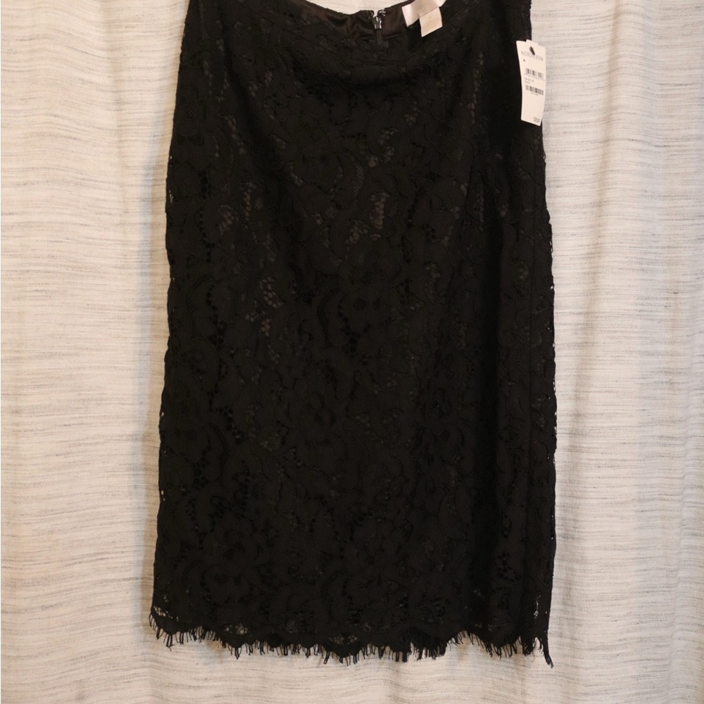 Rachel Parcell Black Lace Pencil Skirt